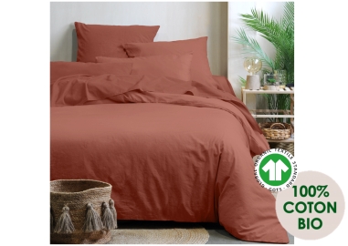 Housse de Couette Coton BIO TERRACOTTA