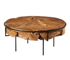Table Ronde Teck massif STELLA