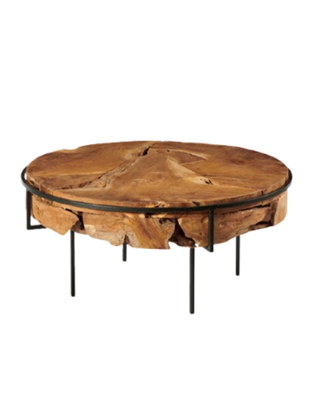 Table Ronde Teck massif STELLA