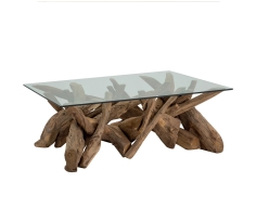 Table basse racine Teck