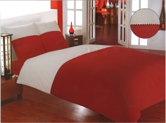 Housse de couette BICOLORE BORDEAUX & ECRU