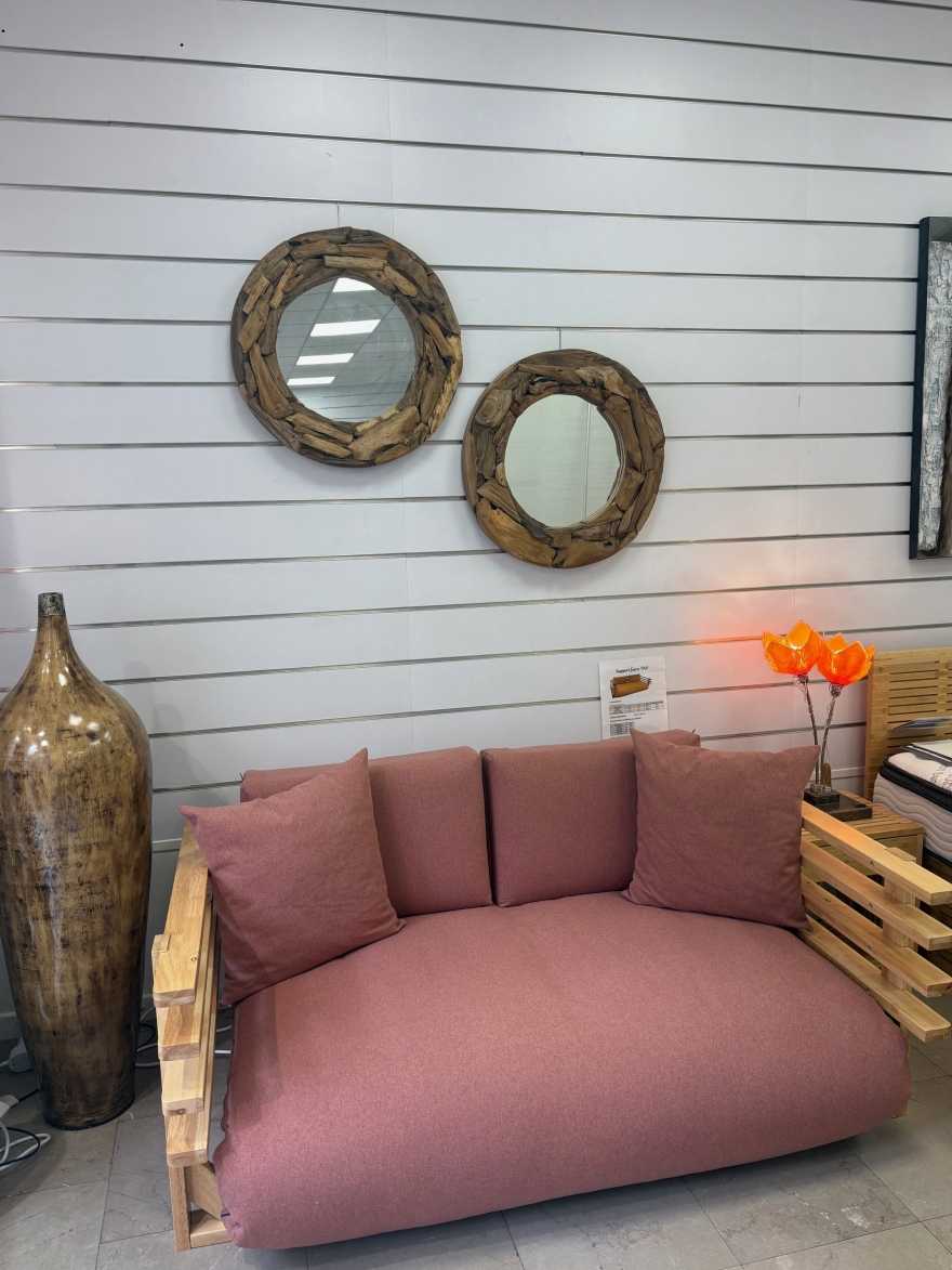 Miroir Racine teck 60