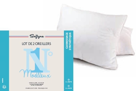Lot de 2 Oreillers Softyne Moelleux
