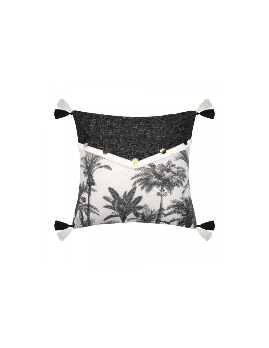 COUSSIN CHYPRE IMPRIME PAMPILLE METAL 40*40