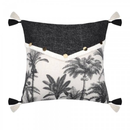COUSSIN CHYPRE IMPRIME PAMPILLE METAL 40*40