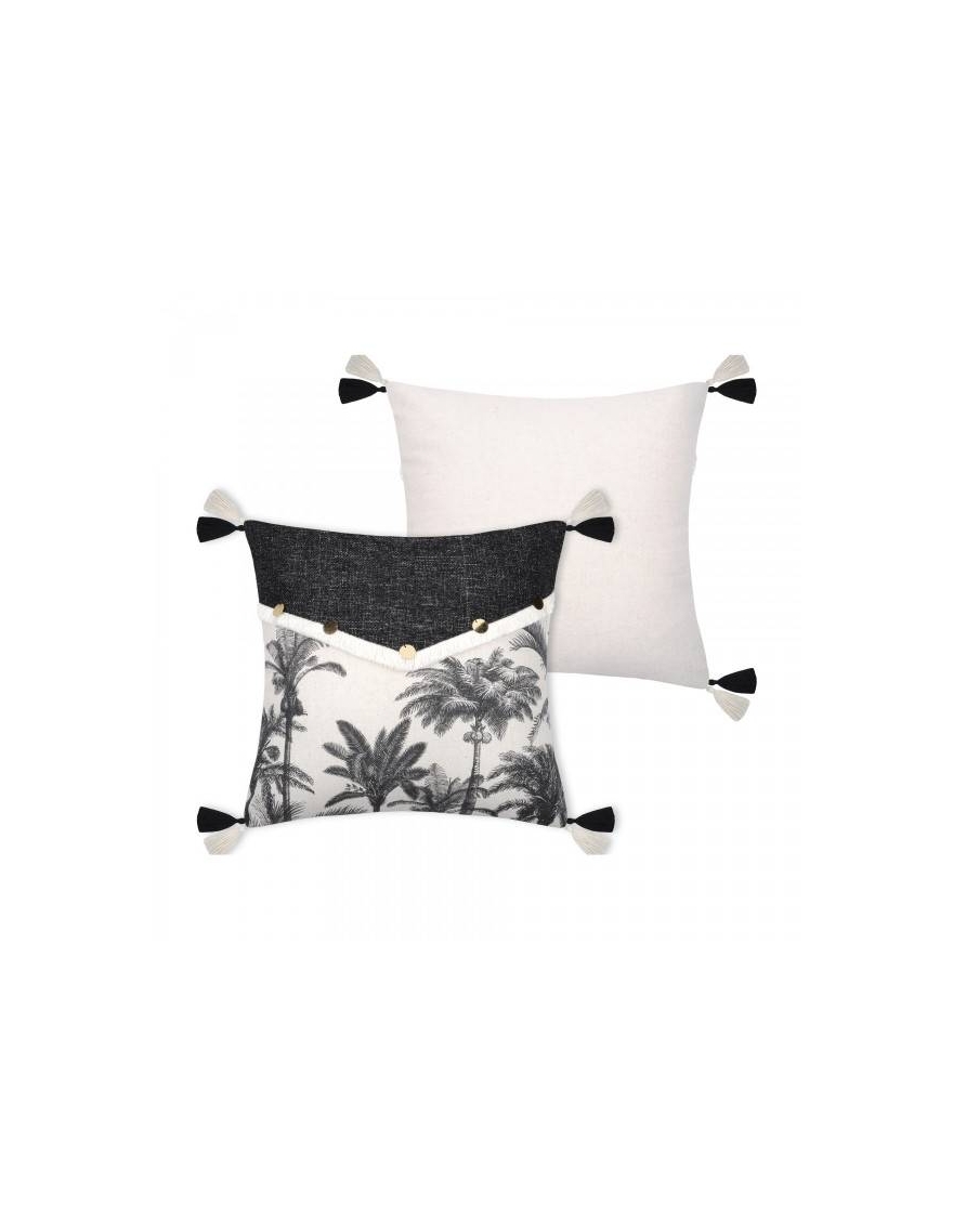 COUSSIN CHYPRE IMPRIME PAMPILLE METAL 40*40