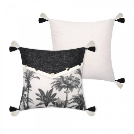 COUSSIN CHYPRE IMPRIME PAMPILLE METAL 40*40