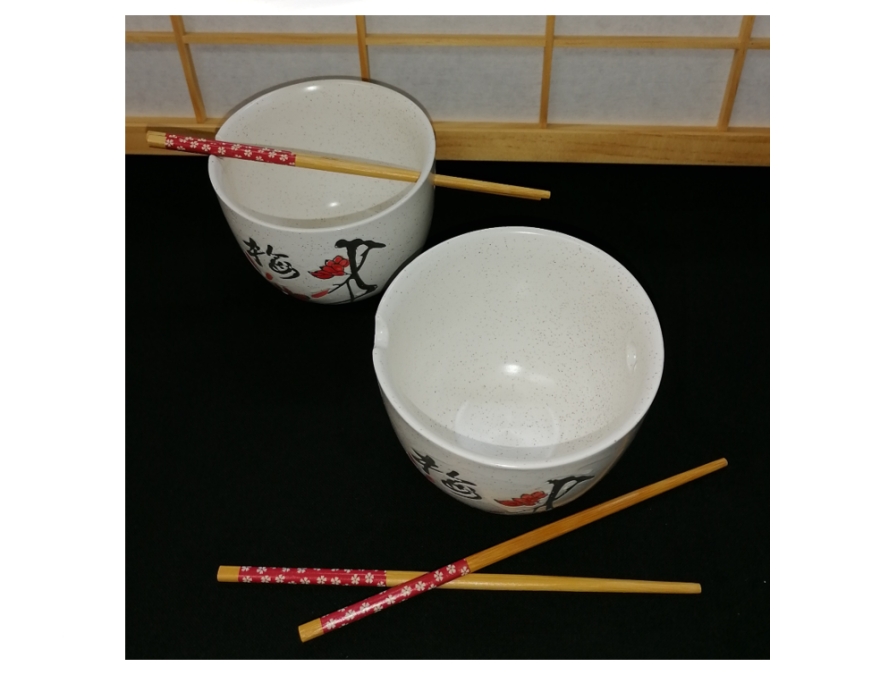 Bols + baguettes cerisier