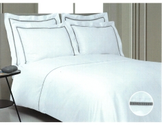 Housse de Couette Les satins Jour Echelle de Salome BLANC